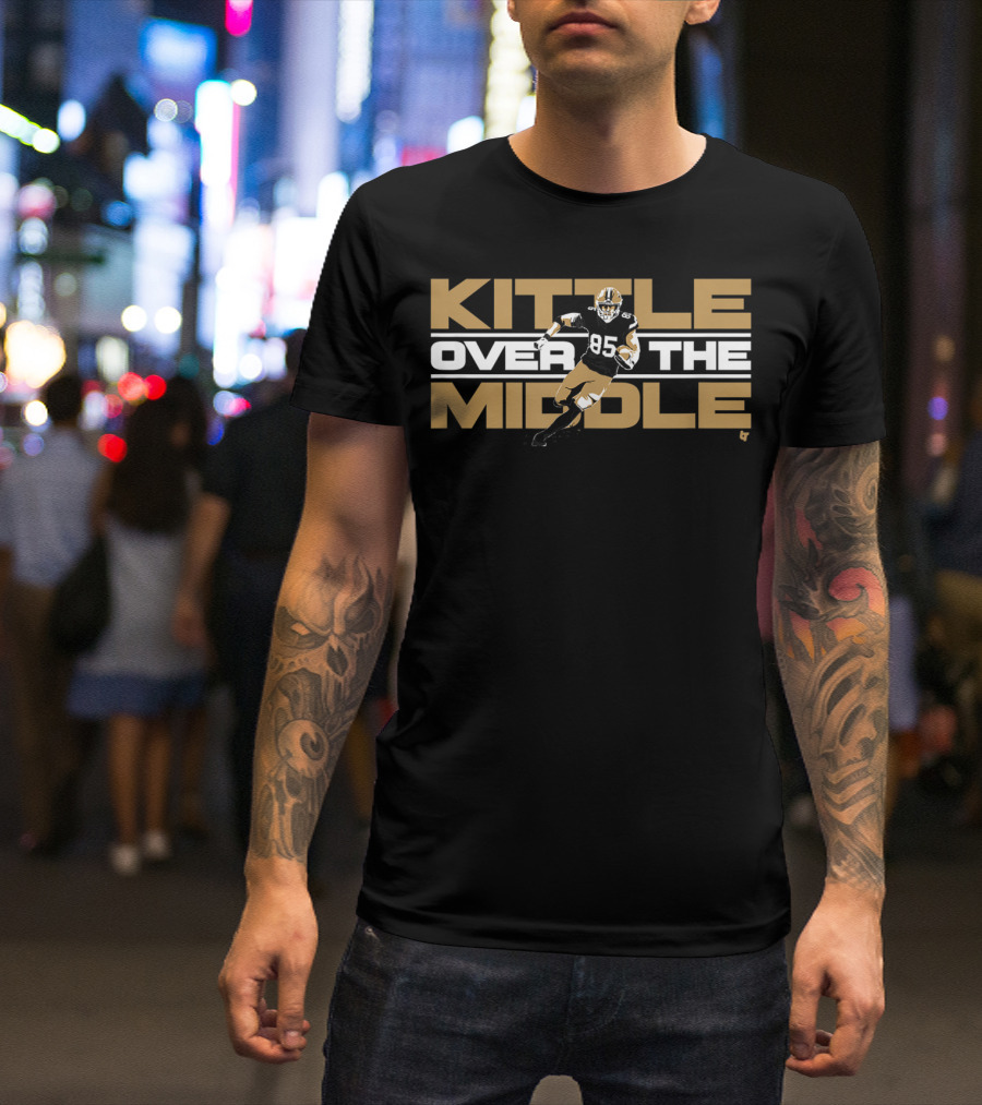Kittle Over The Middle 85 Football Player Officially Licensed George Kittle T-Shirt