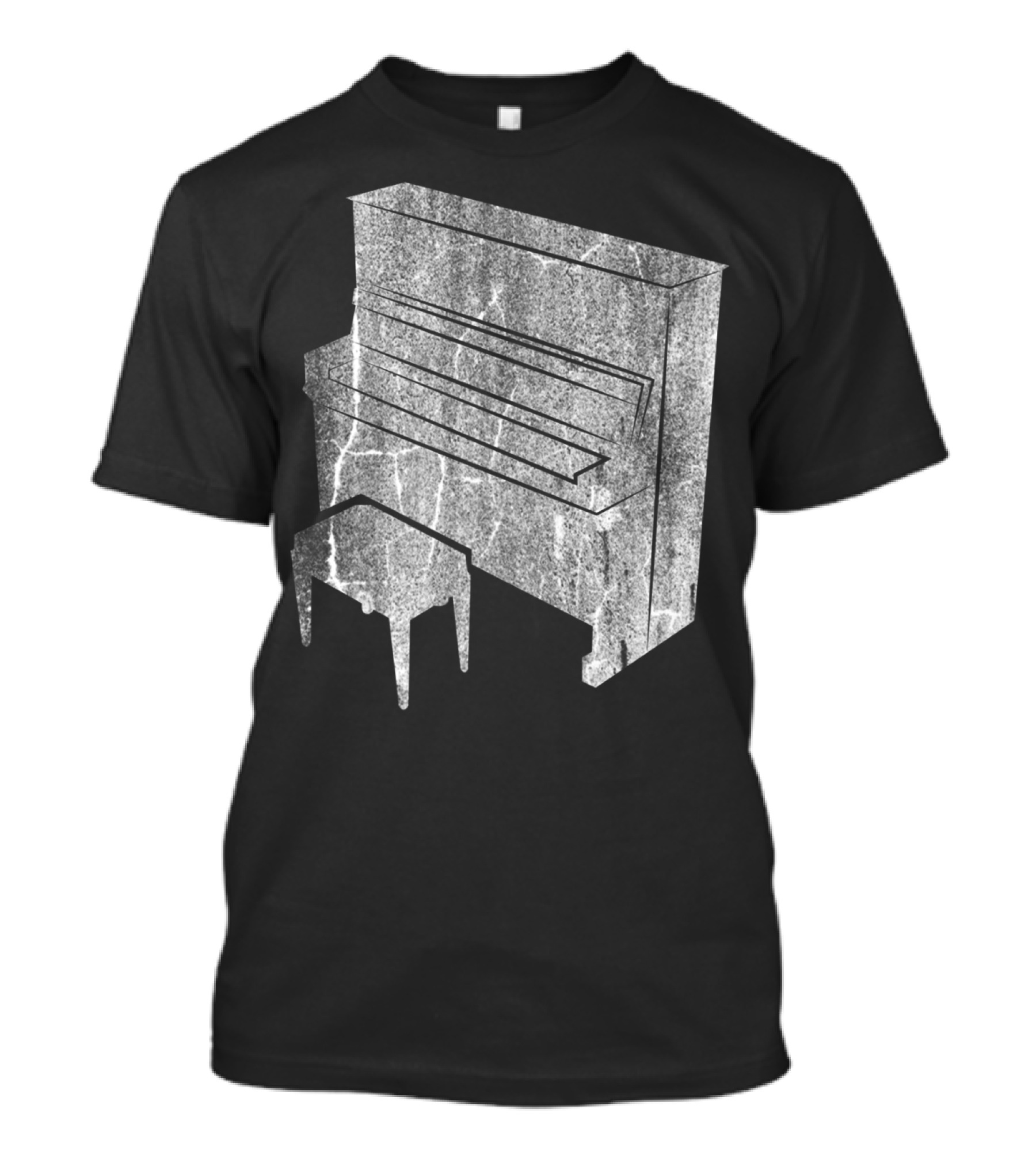 Marble Piano With Bench T-Shirt