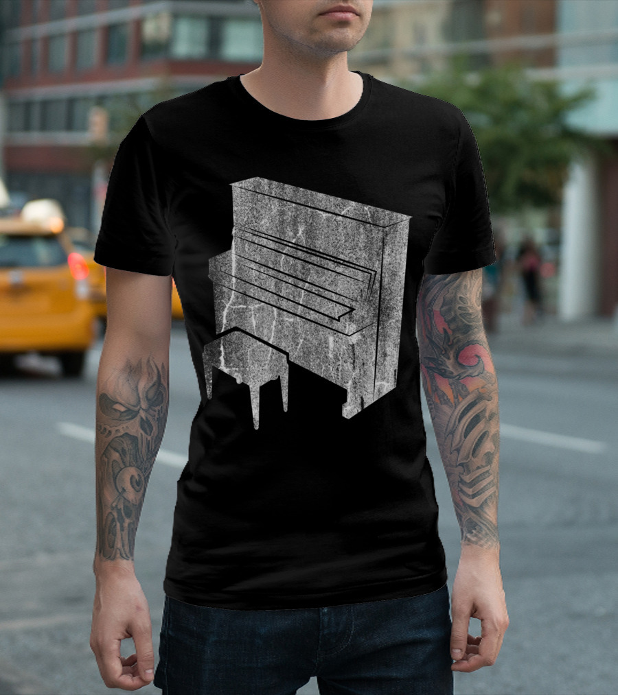 Marble Piano With Bench T-Shirt