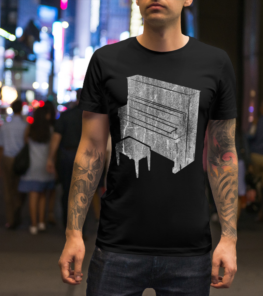Marble Piano With Bench T-Shirt