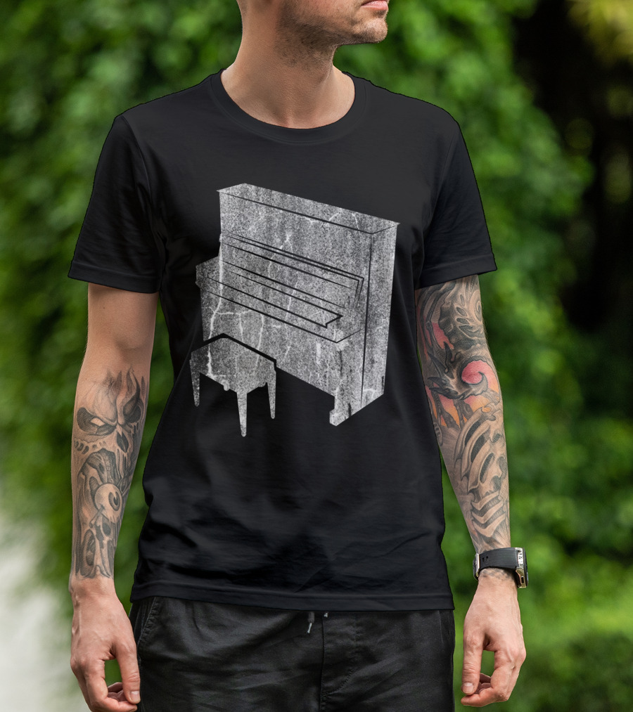 Marble Piano With Bench T-Shirt