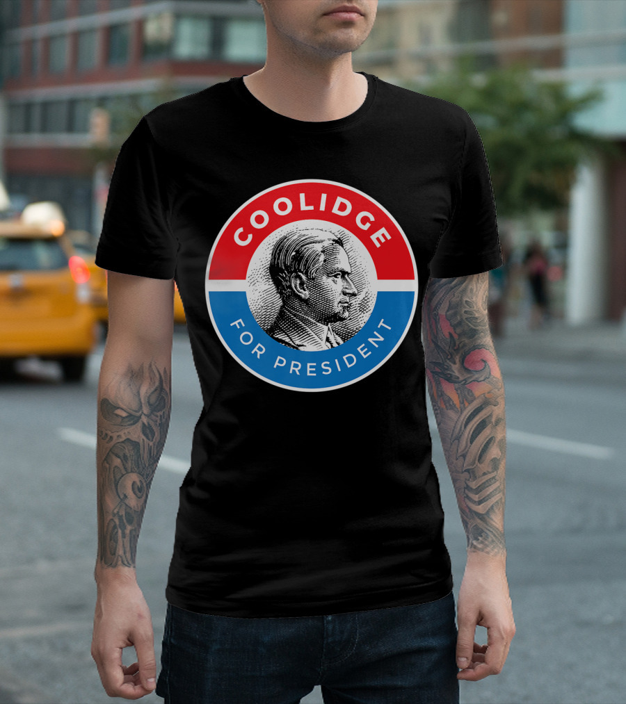 Coolidge For President Circular Badge T-Shirt
