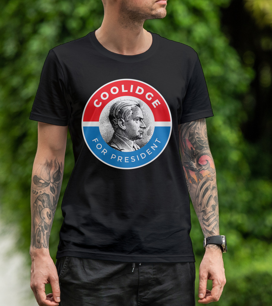 Coolidge For President Circular Badge T-Shirt