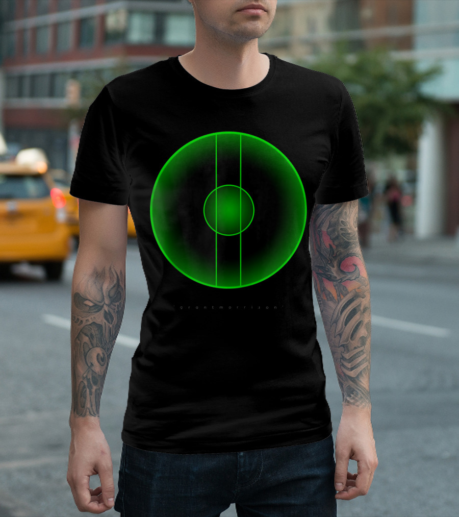 Grant Morrison Product Iconzip Inverse Zip Green Circle T-Shirt