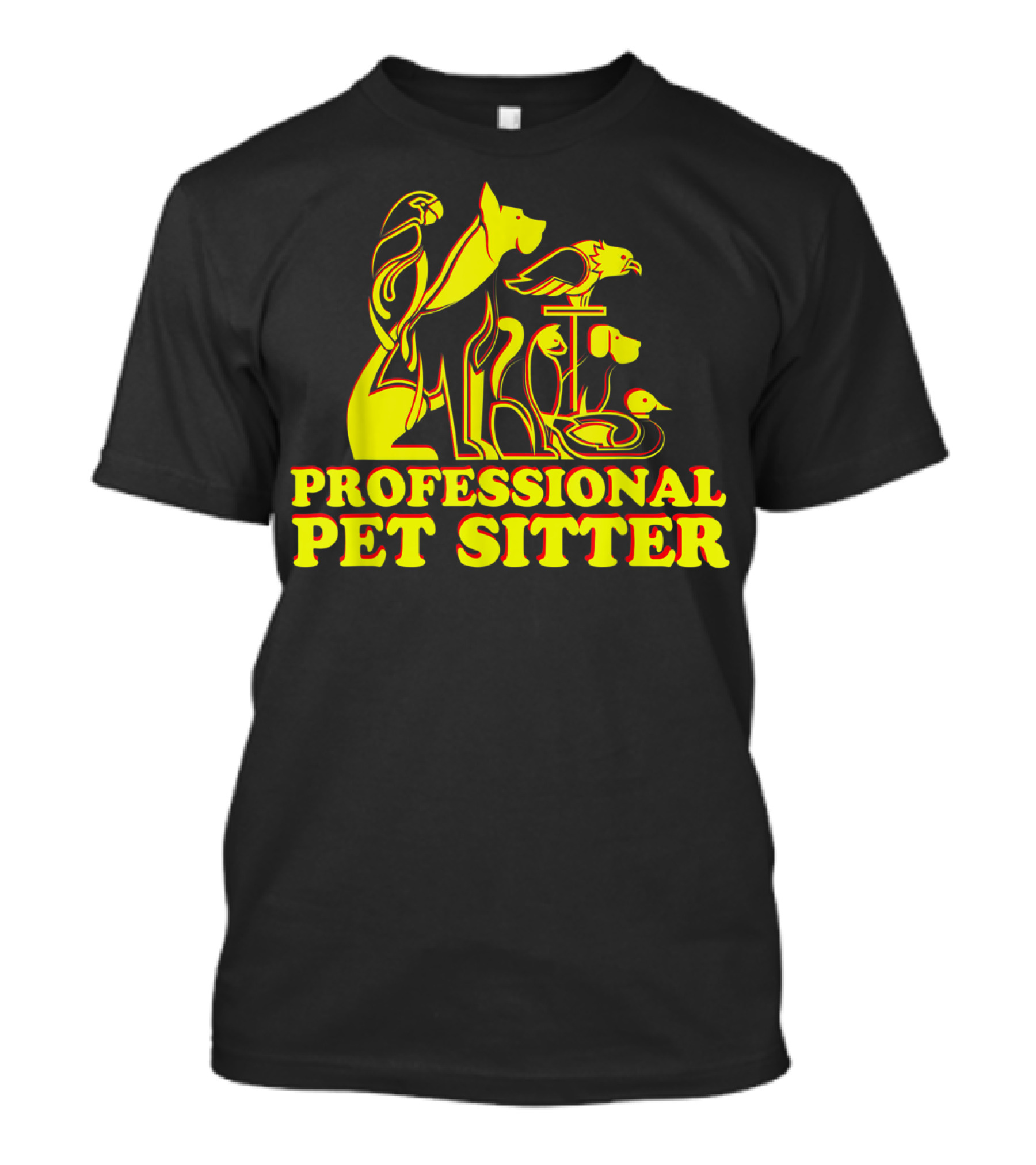 PROFESSIONAL PET SITTER Cat Dog Bird Animal Sitting Service T-Shirt