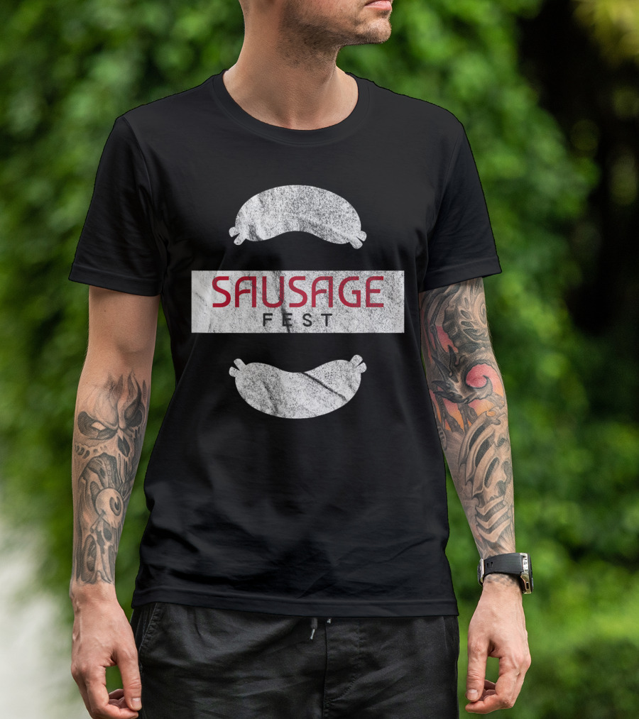Sausage Fest Sausage Marble Effect T-Shirt