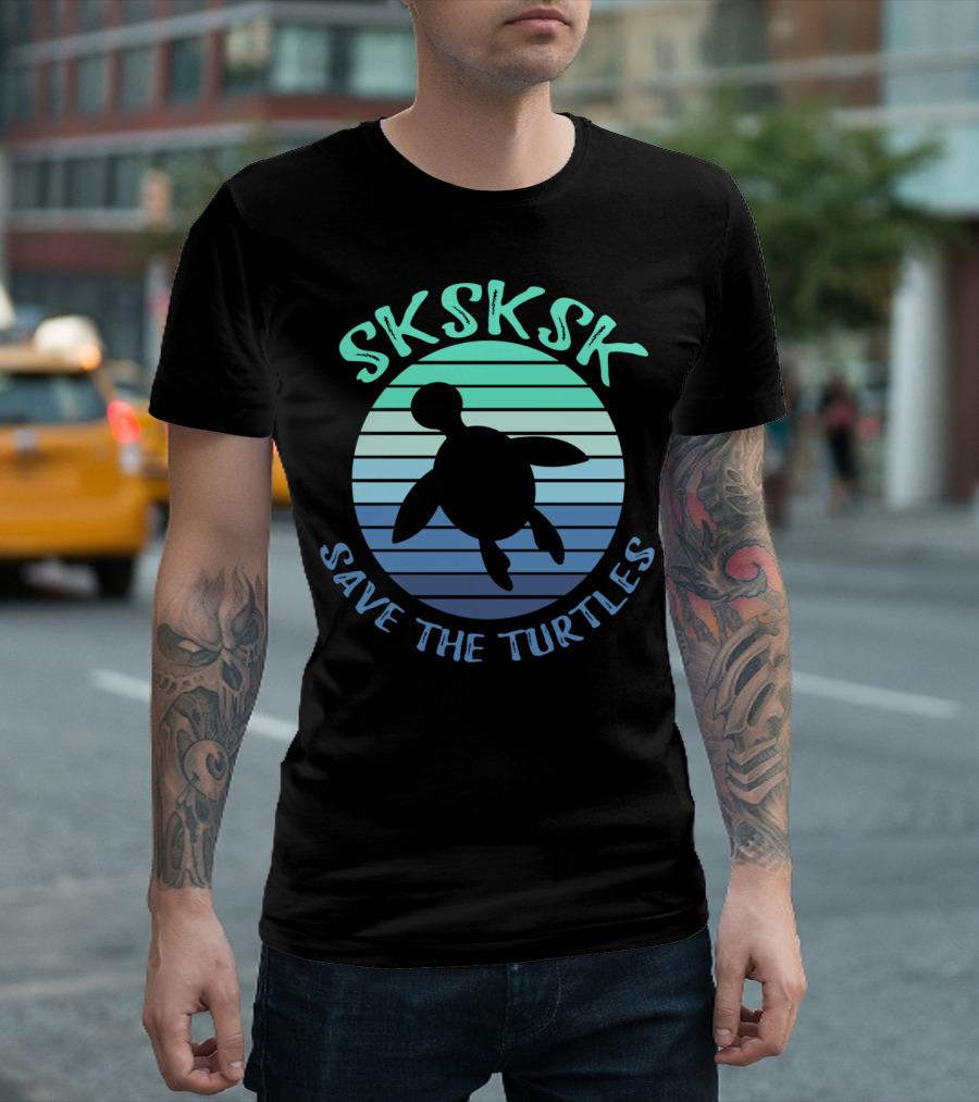 SK SK SK Save The Turtles Sea Animal Ocean Conservation T-Shirt