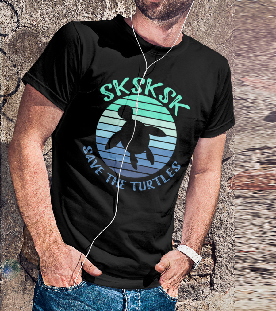 SK SK SK Save The Turtles Sea Animal Ocean Conservation T-Shirt