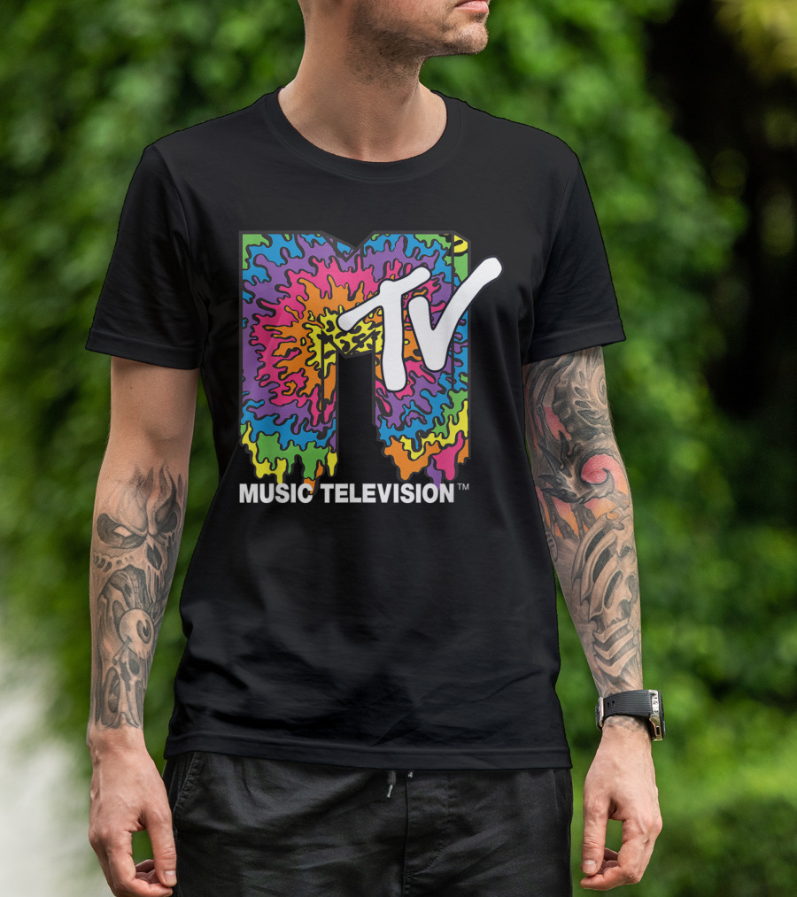 Classic MTV Melting Tie Dye Music Television T-Shirt