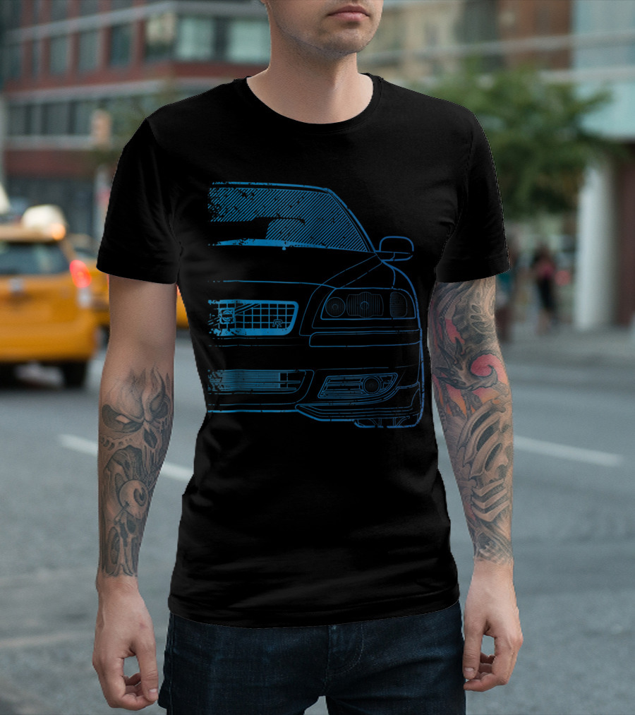Classic Racing S60r Turbo Blue Gradient Car Line T-Shirt
