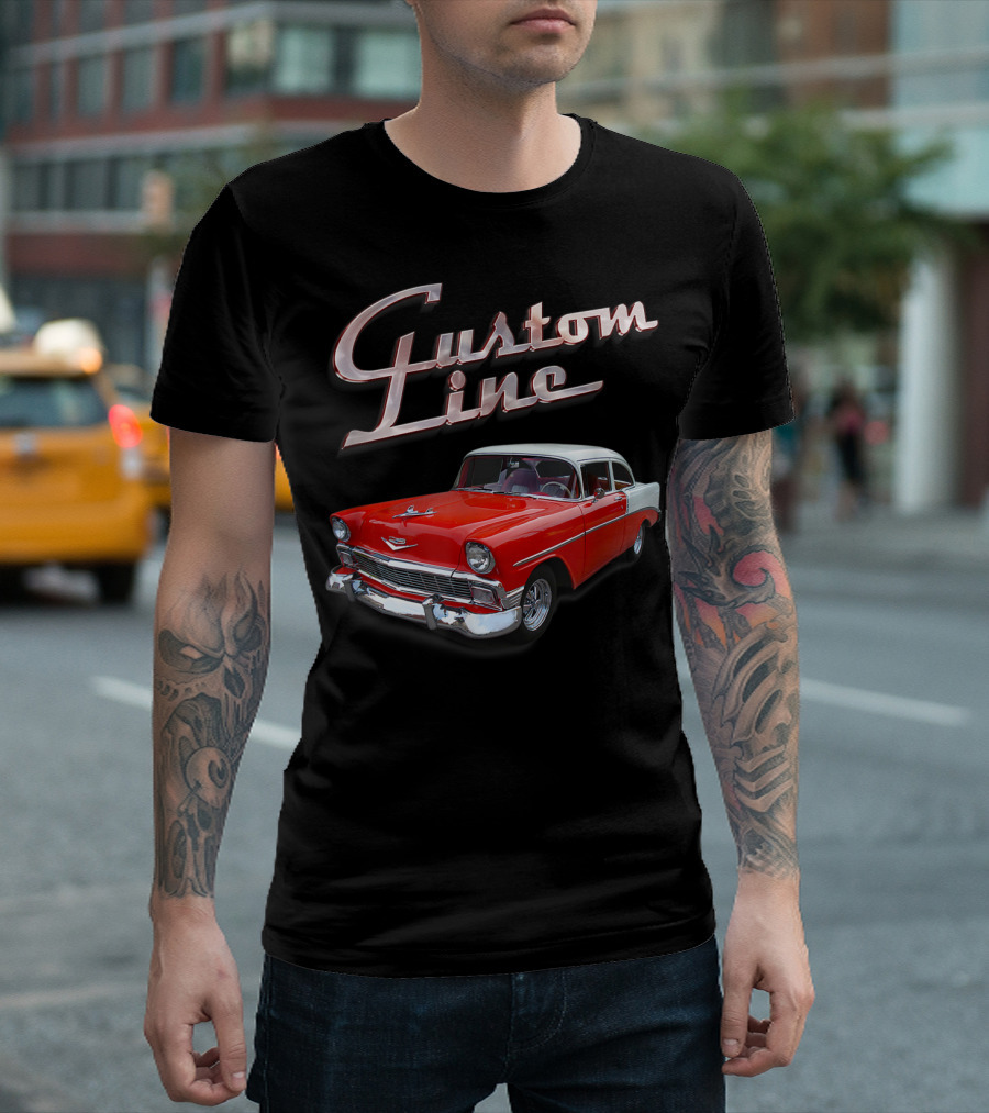 Custom Line Classic Vintage Car Birthday T-Shirt
