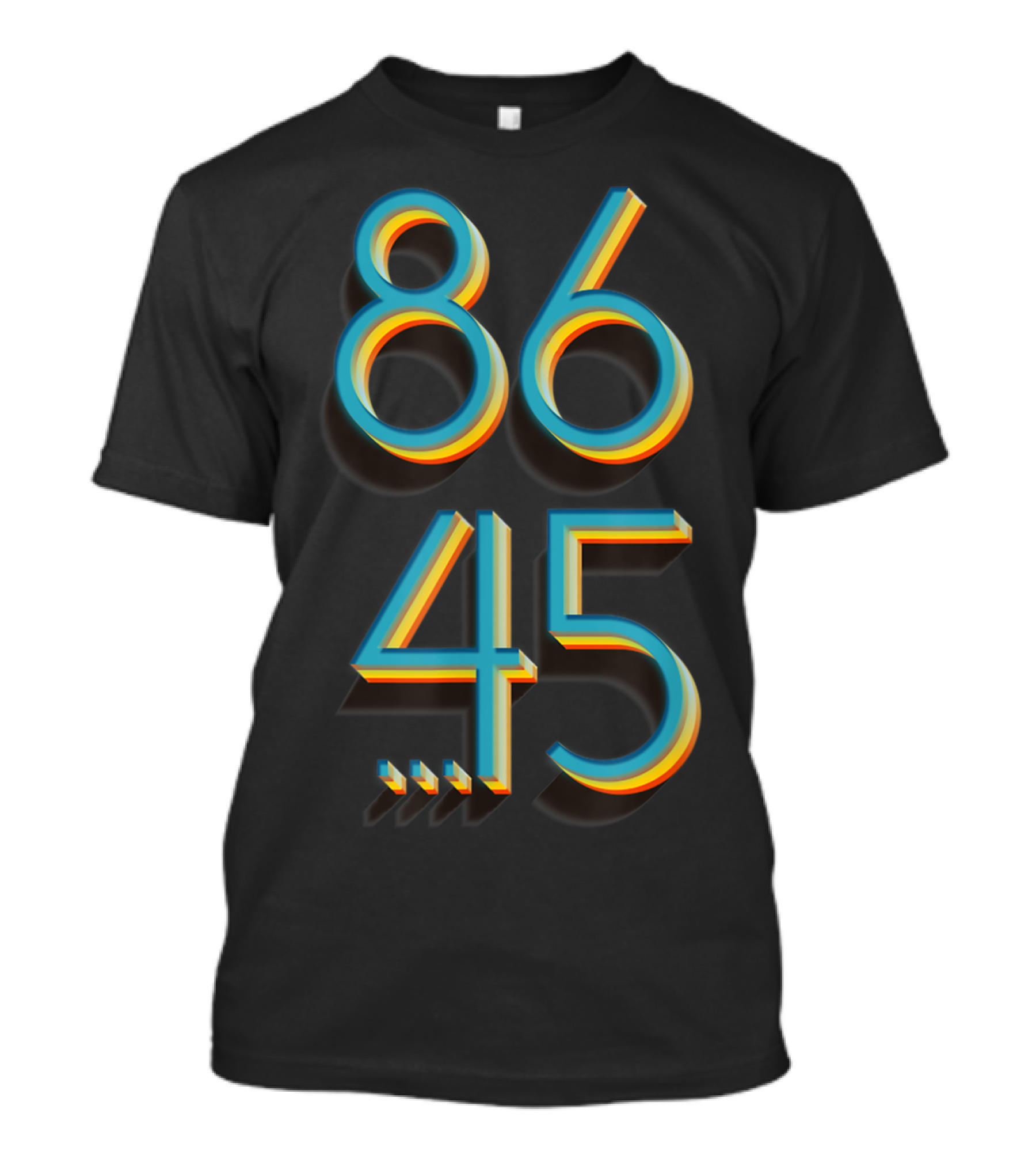 Classic Vintage Style 86 45 Impeach Anti Retro Typography T-Shirt