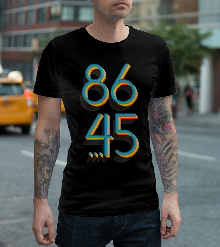 Classic Vintage Style 86 45 Impeach Anti Retro Typography T-Shirt