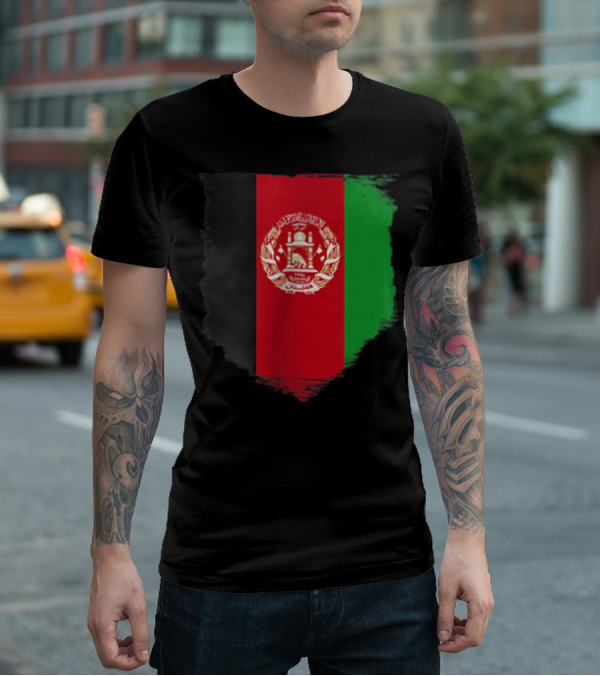 Afghanistan Pocket Afghan Flag Emblem T-Shirt