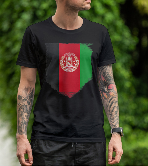 Afghanistan Pocket Afghan Flag Emblem T-Shirt