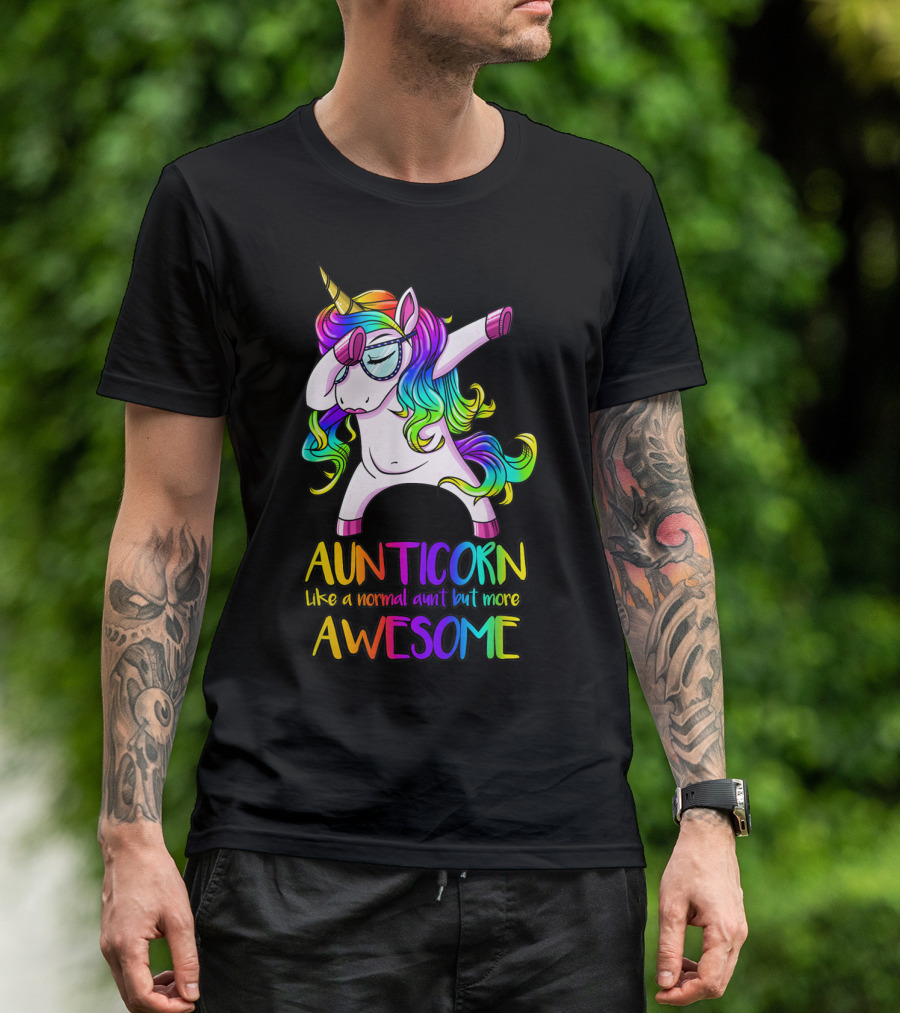 Aunticorn Like A Normal Aunt But More Awesome Unicorn Dab Dance T-Shirt