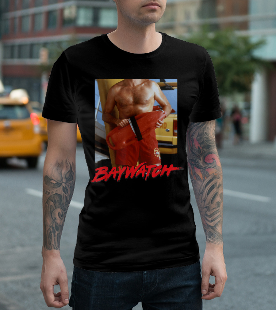 Baywatch I'm Mitch Lifeguard Image T-Shirt