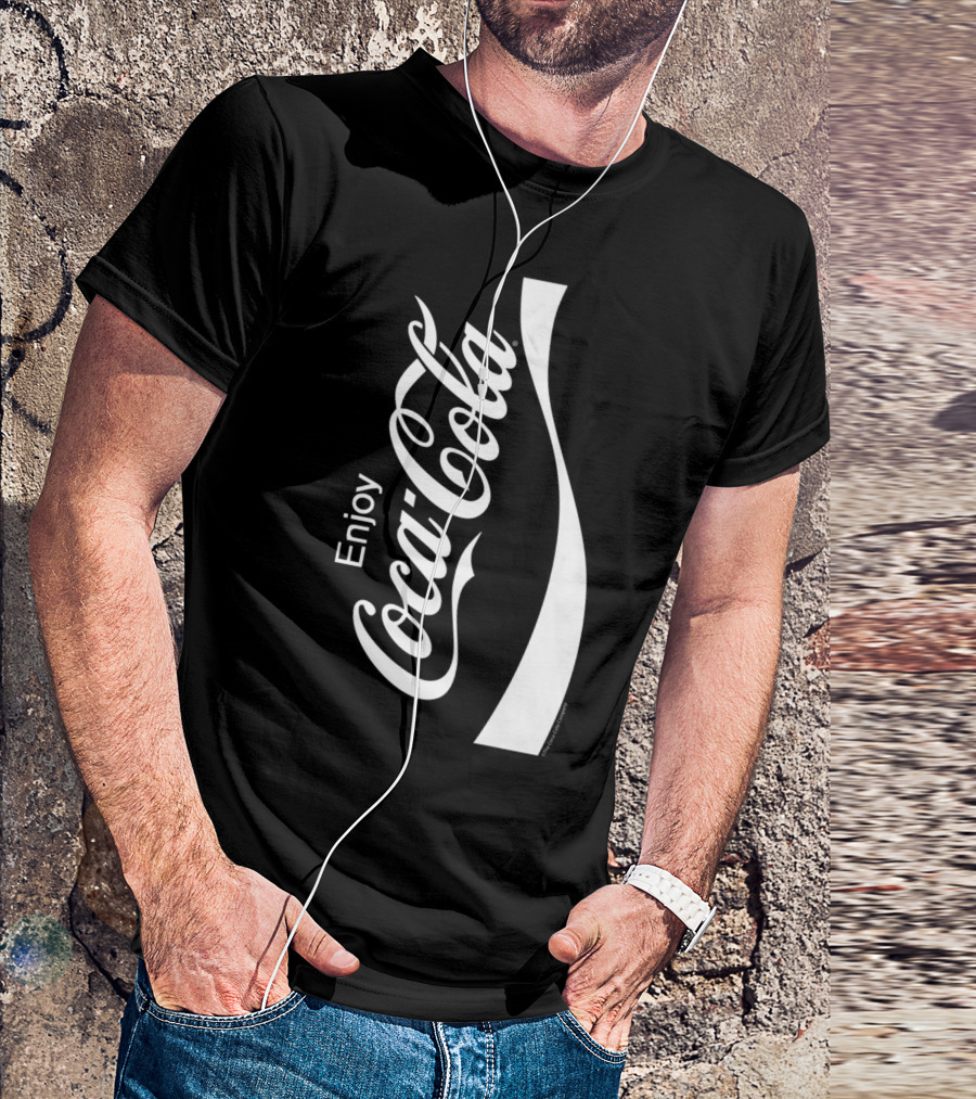 Enjoy Coca-Cola Black And White T-Shirt