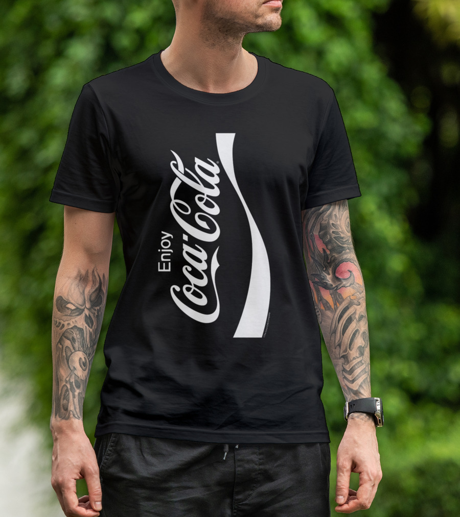 Enjoy Coca-Cola Black And White T-Shirt