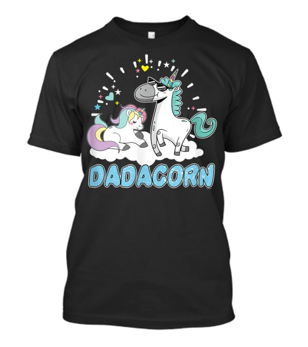 Dadacorn Cool Father Cute Unicorn Birthday T-Shirt