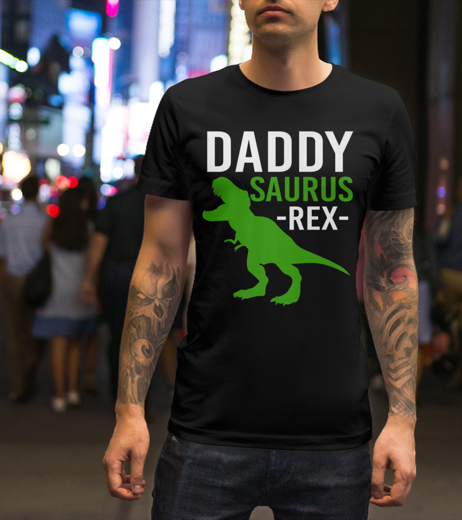 Daddy Saurus Rex Funny Dino Rex Dad T-Shirt