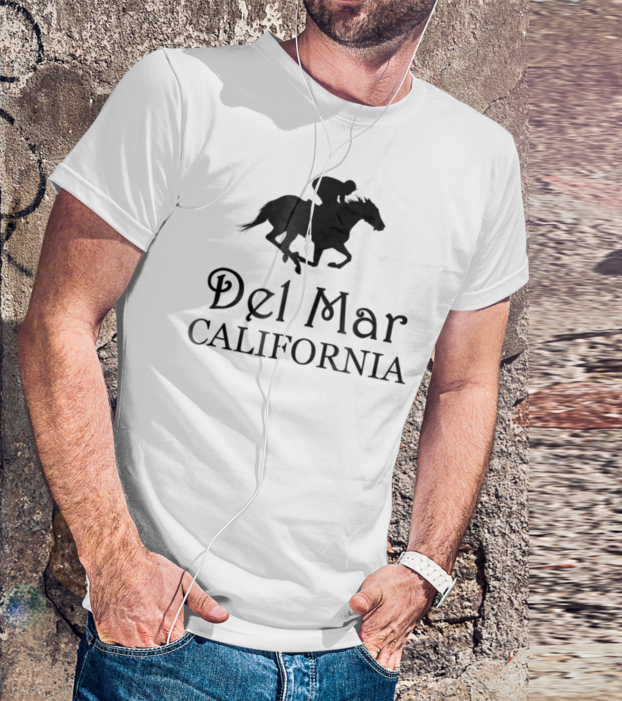 Del Mar California Horse Racing Rider T-Shirt