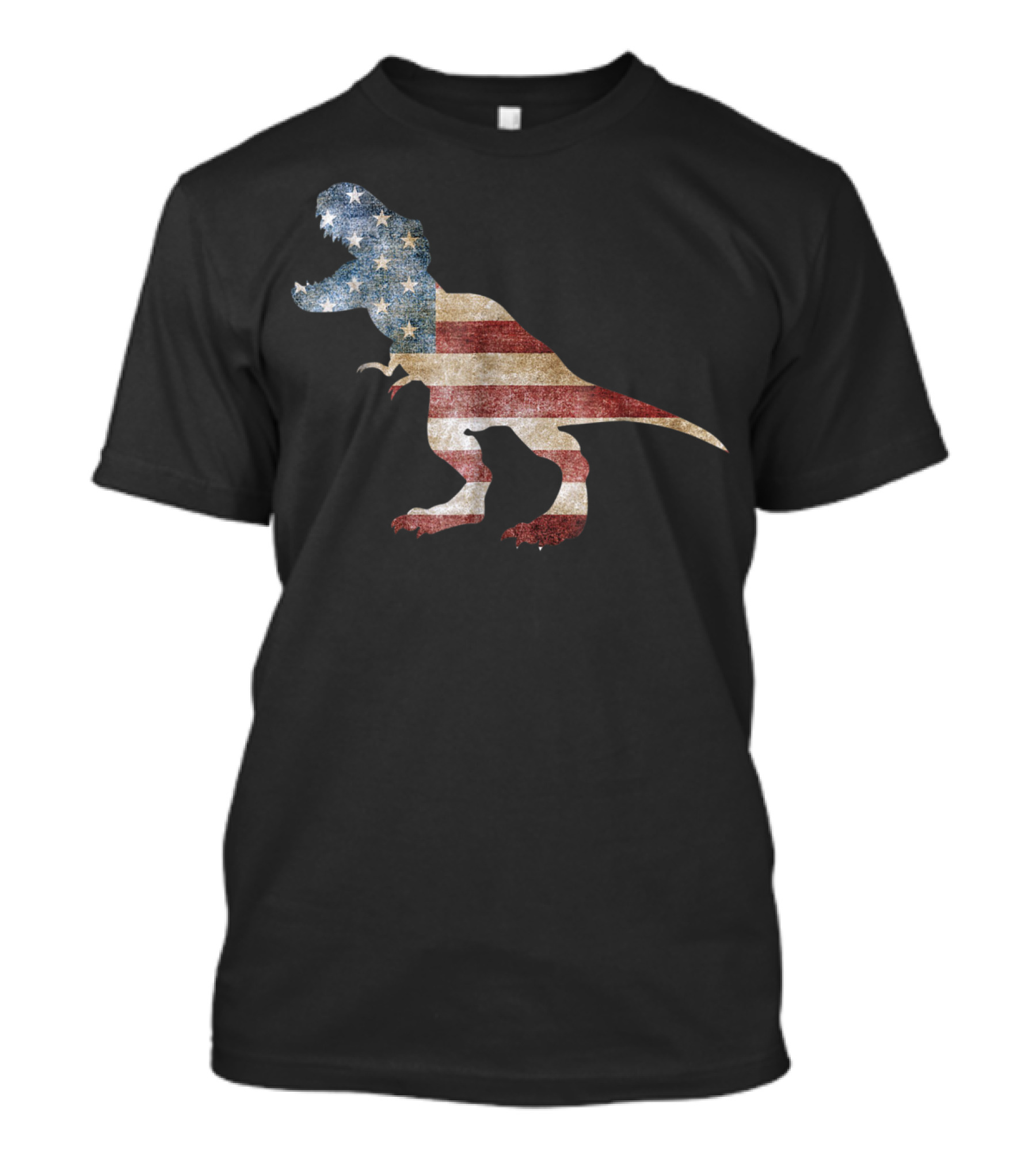 Dino American Flag Patriotic T-Rex 4th Of July USA T-Shirt