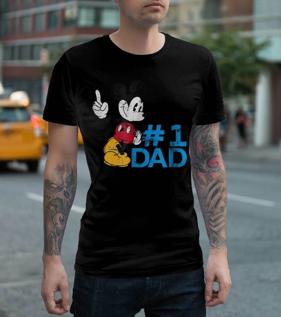 Disney Mickey Mouse #1 Dad Father's Day T-Shirt