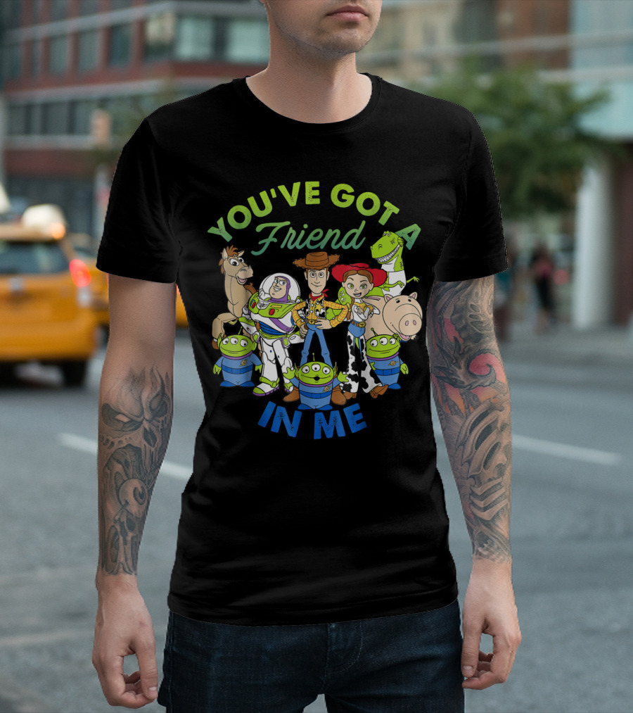 You've Got A Friend In Me Disney Pixar Toy Story Cartoon Group Shot T-Shirt