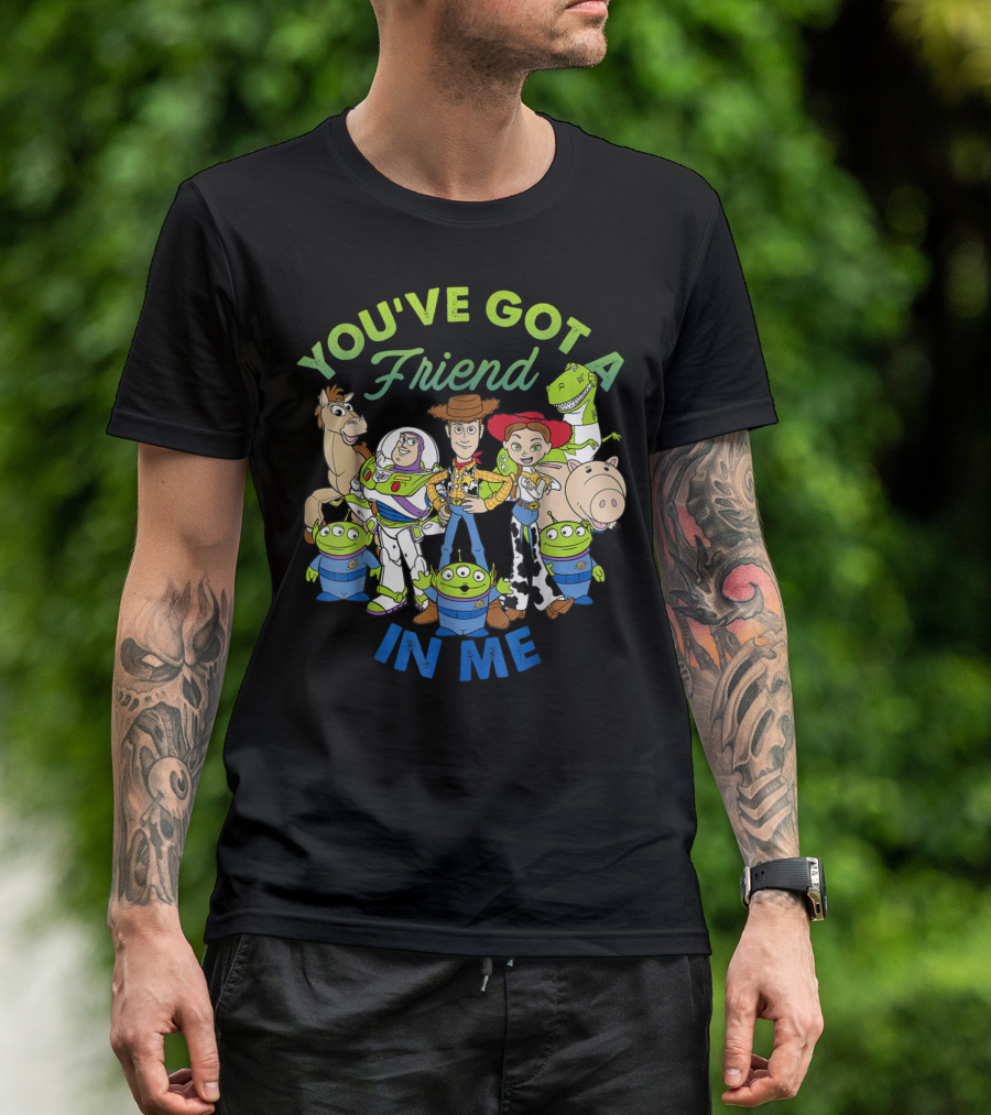 You've Got A Friend In Me Disney Pixar Toy Story Cartoon Group Shot T-Shirt