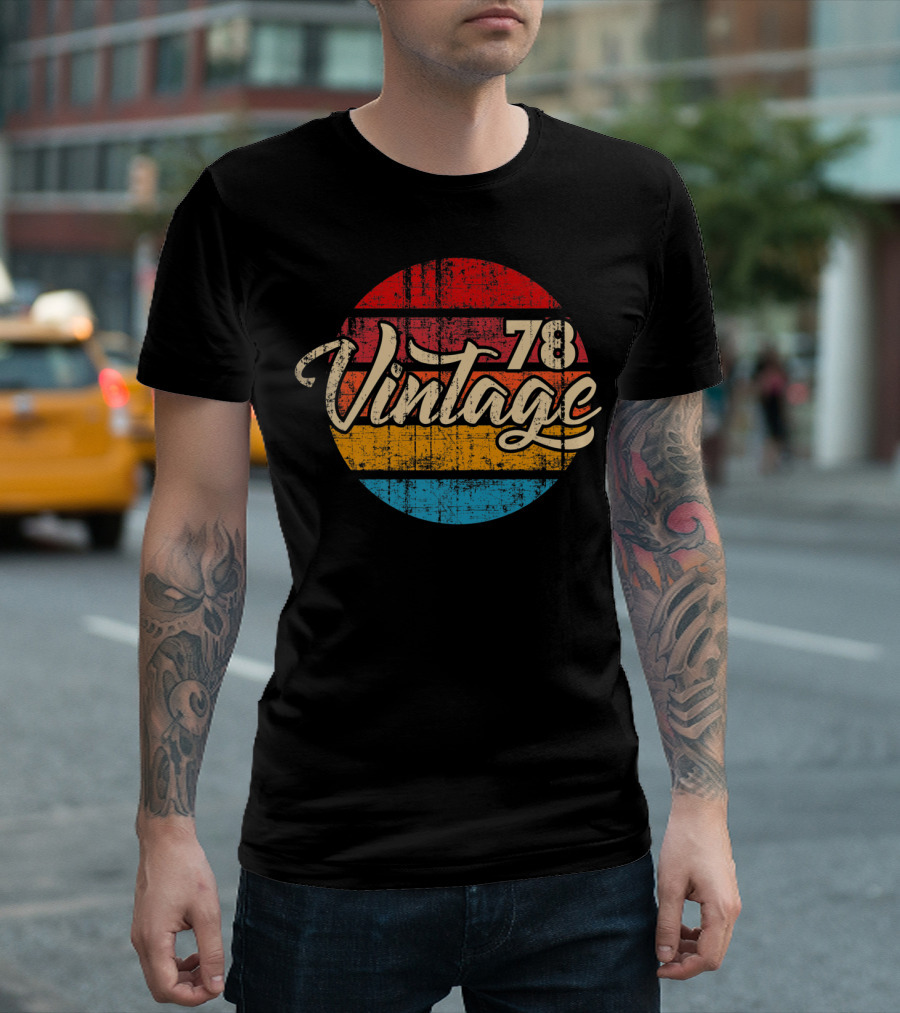 Vintage 78 Distressed Throwback T-Shirt