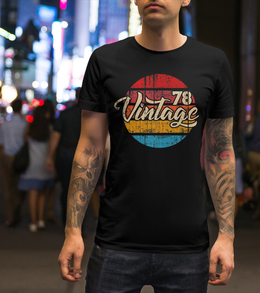 Vintage 78 Distressed Throwback T-Shirt