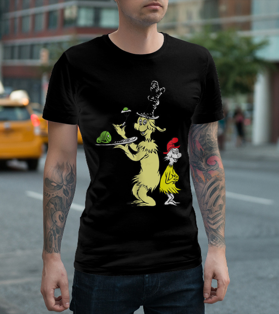 Dr Seuss Sam I Am with Green Eggs and Ham Iconic Characters T-Shirt