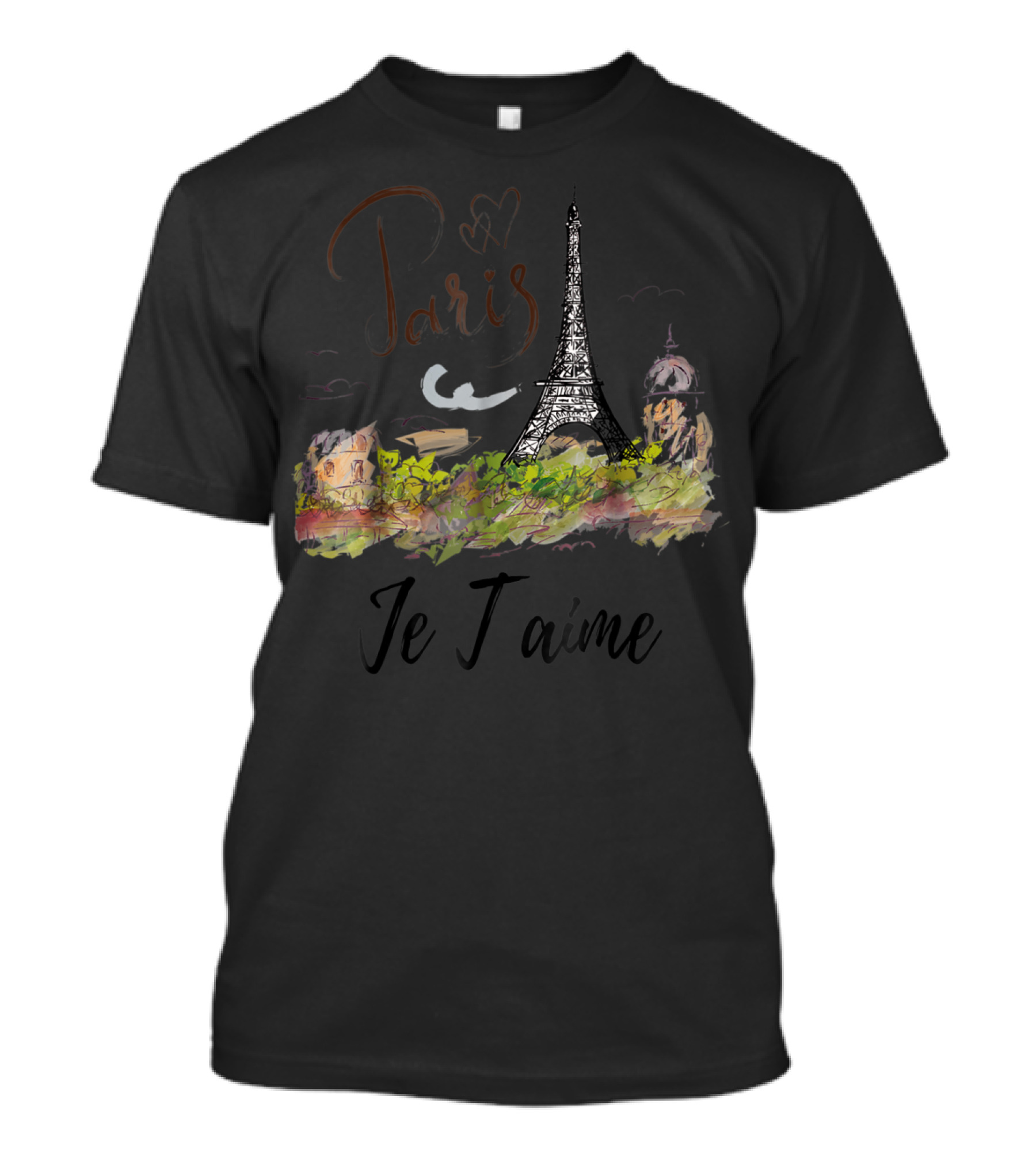 Paris Eiffel Tower Je T'aime Vintage Love Paris Fran T-Shirt