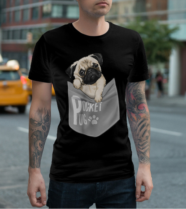 Pocket Pug Funny Cute Dog Pug T-Shirt