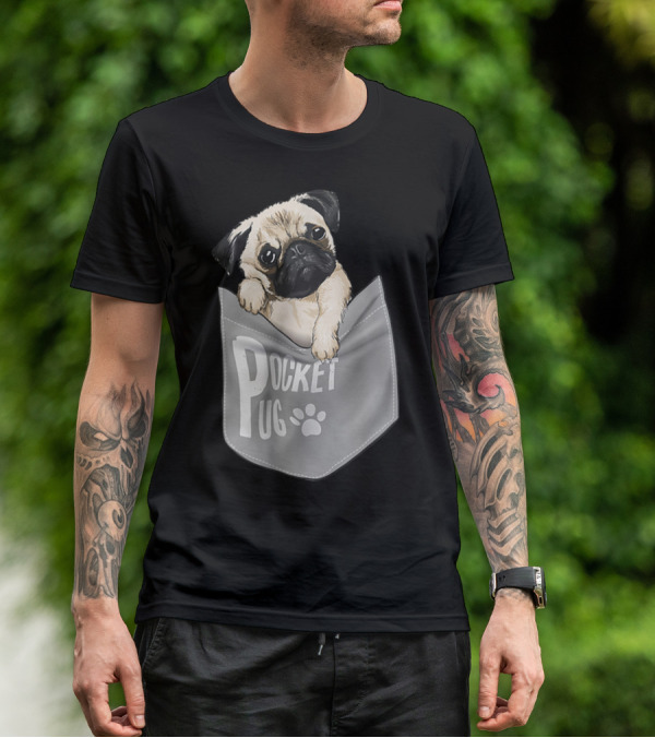Pocket Pug Funny Cute Dog Pug T-Shirt