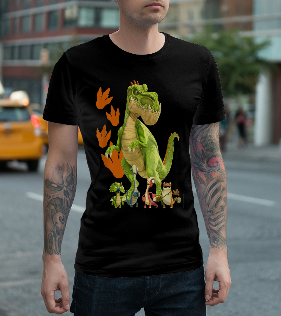 Gigantosaurus Giganto and Dino Footprints 4 Kid Dinos T-Shirt