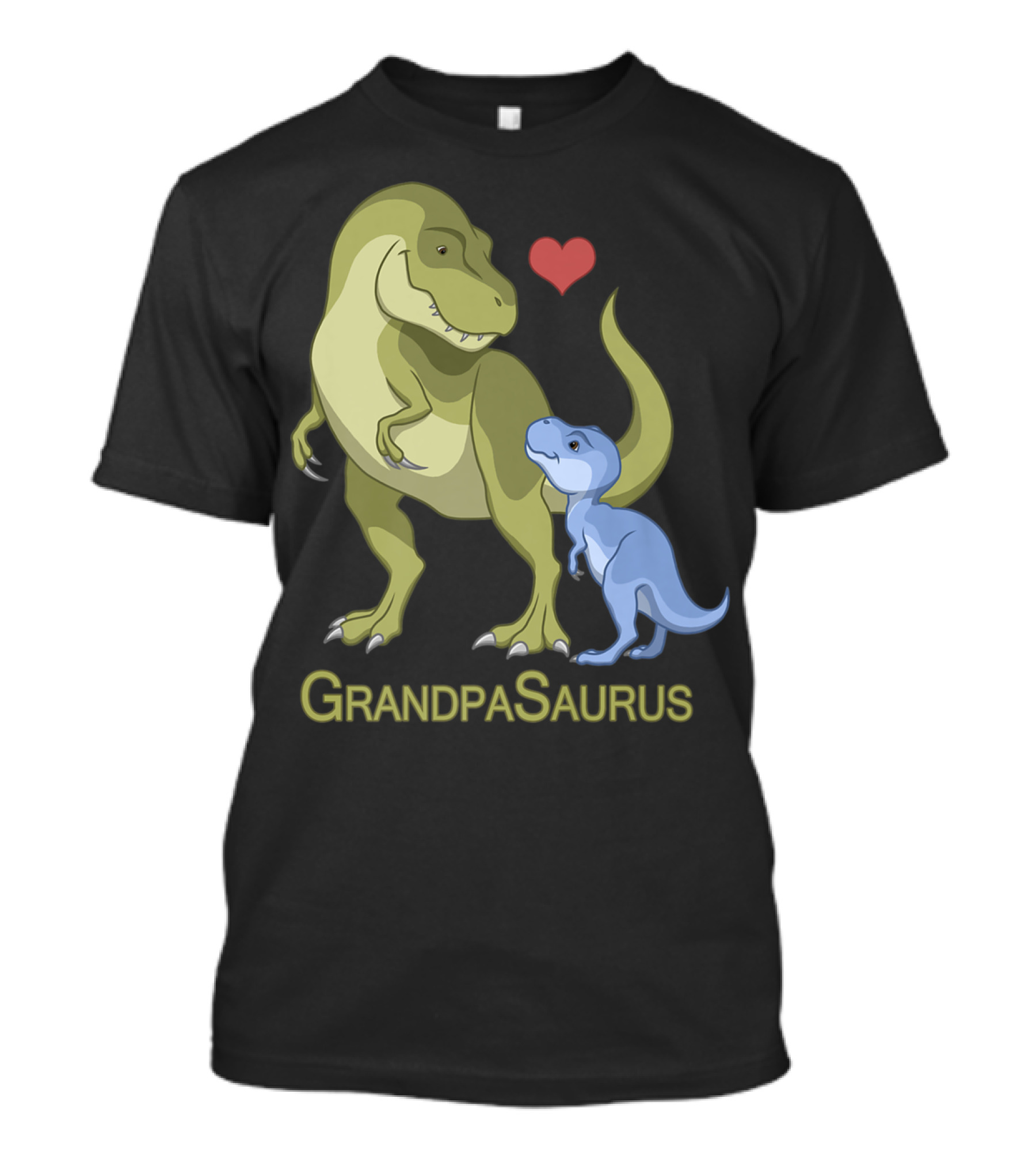 GrandpaSaurus Rex Grandpa Baby Dinosaur With Heart T-Shirt