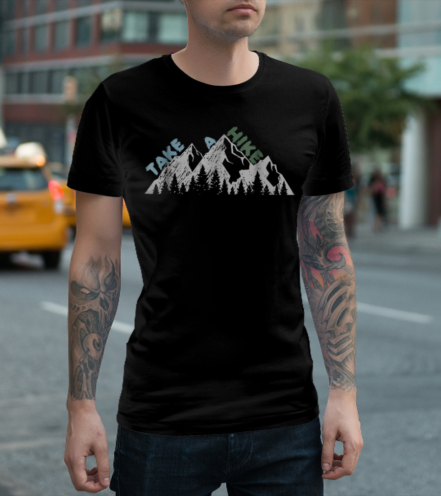 Take A Hike Mountain Adventure Backpacking Hiking T-Shirt