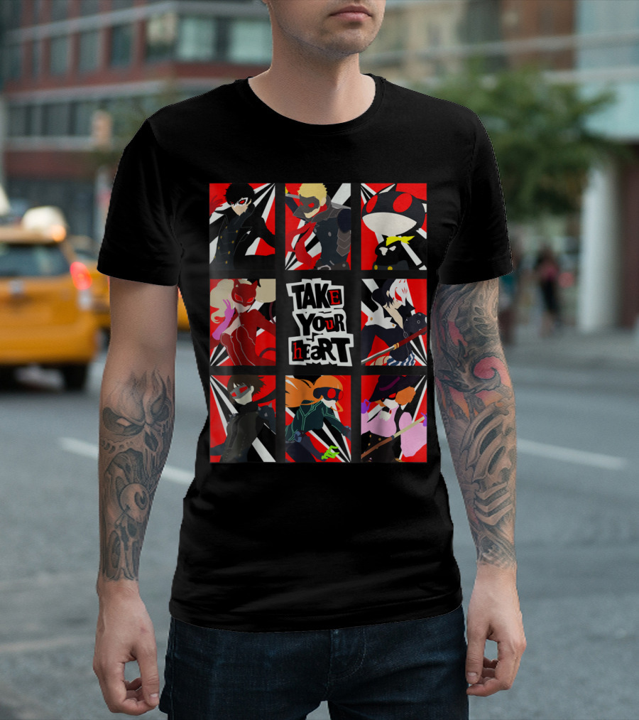 Take Your Heart Persona Characters Collage T-Shirt