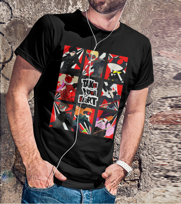 Take Your Heart Persona Characters Collage T-Shirt