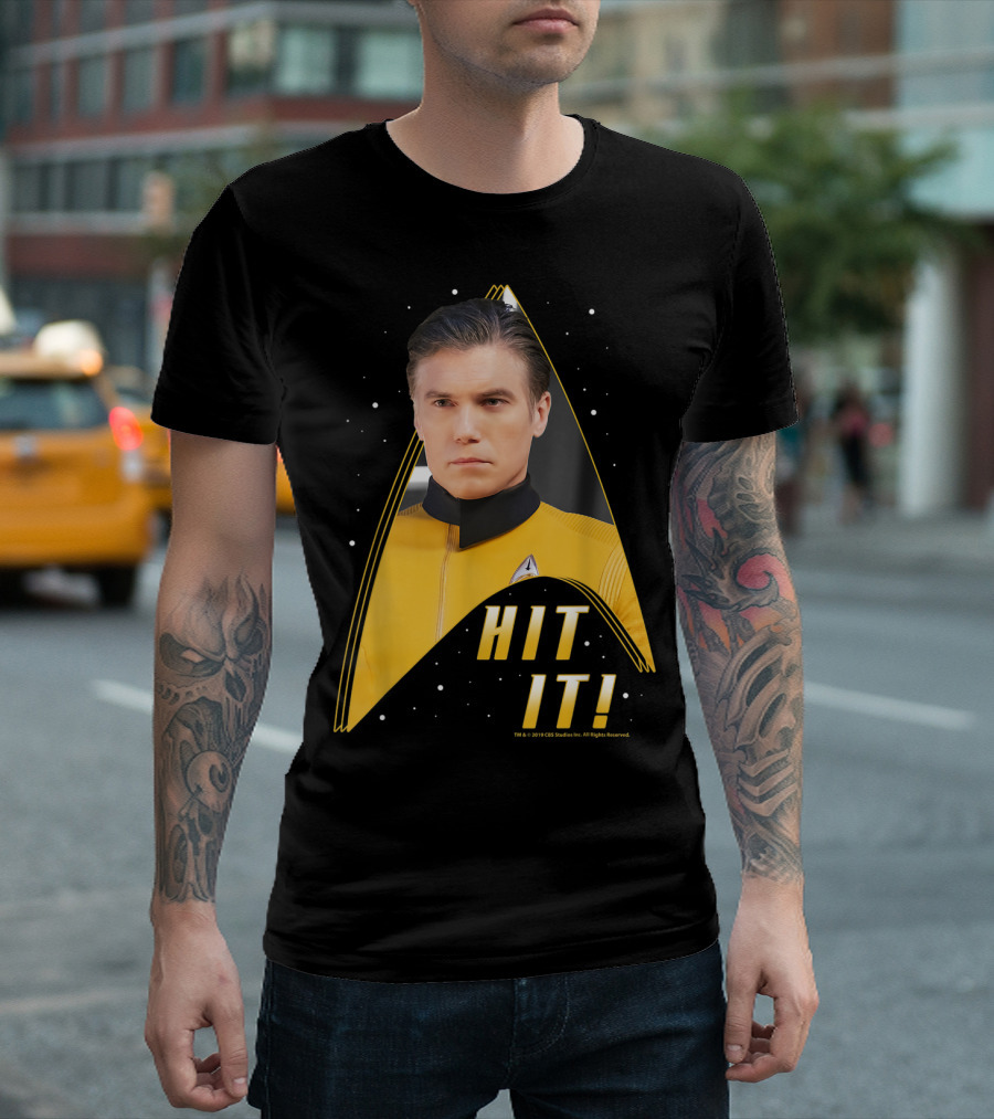 Star Trek Discovery Captain Pike Hit It Starfleet Delta Badge T-Shirt
