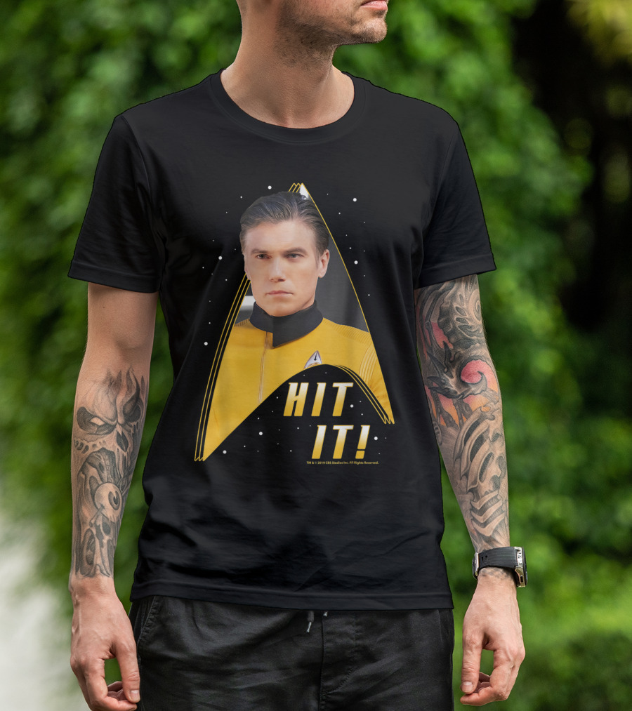 Star Trek Discovery Captain Pike Hit It Starfleet Delta Badge T-Shirt