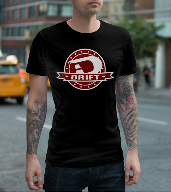 Classic Style Drift Red Icon Badge T-Shirt
