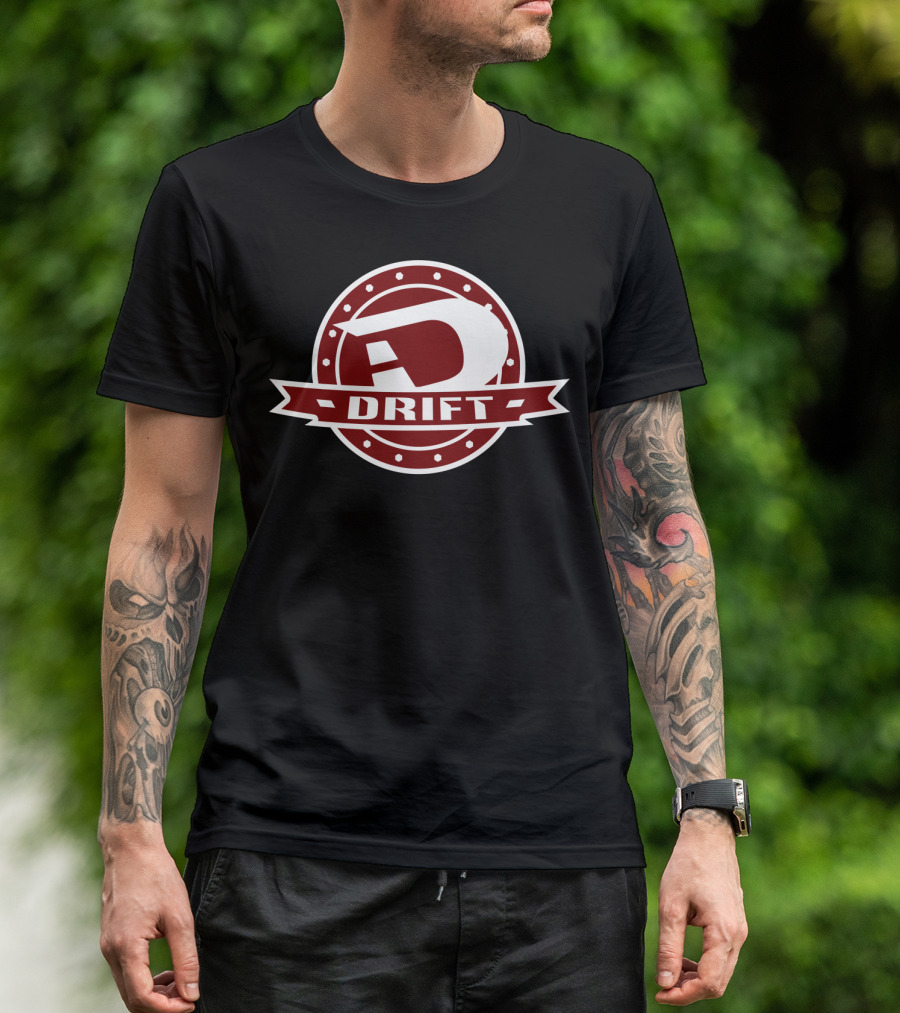 Classic Style Drift Red Icon Badge T-Shirt