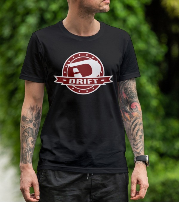 Classic Style Drift Red Icon Badge T-Shirt