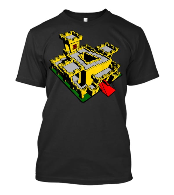 Classic Yellow Castle AFOL Toy Brick Fortress T-Shirt