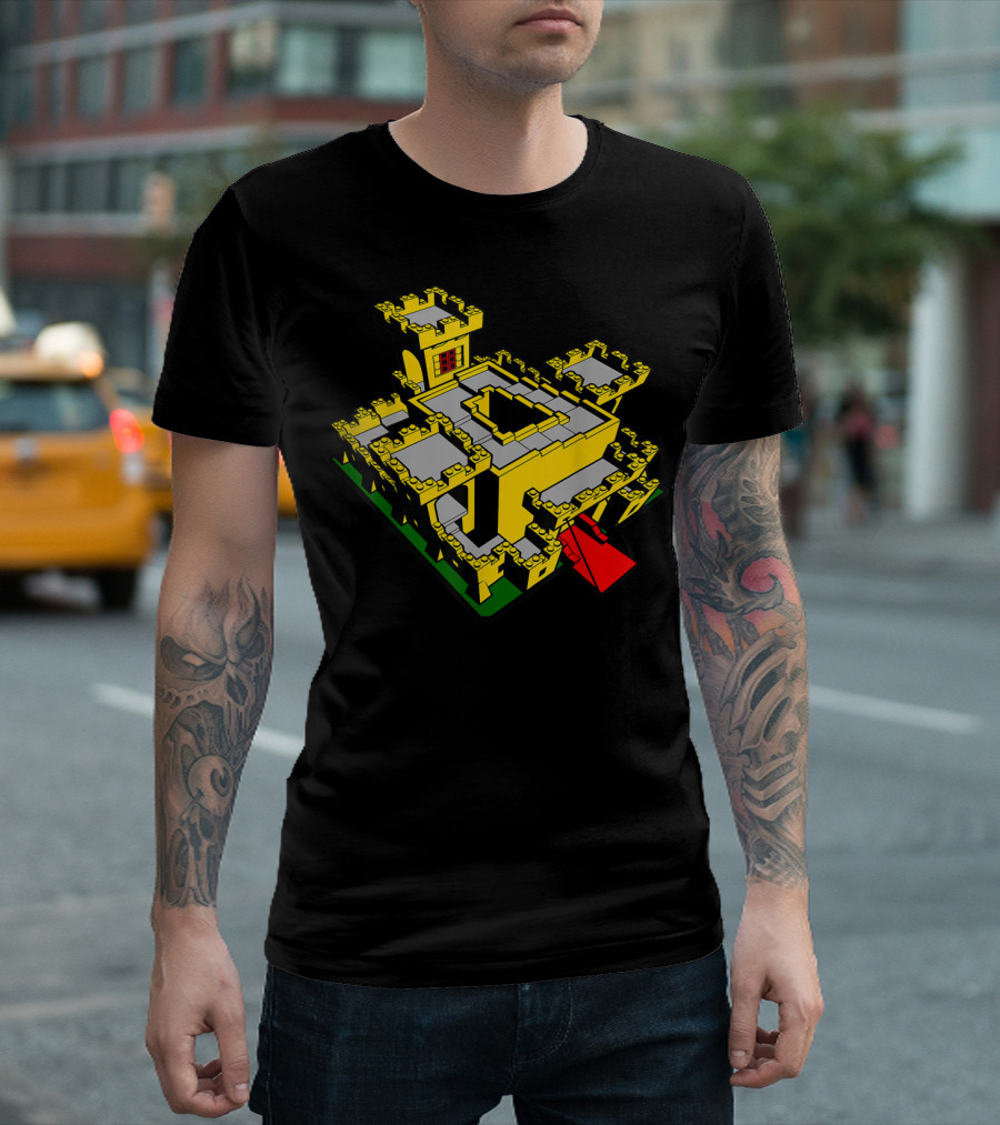 Classic Yellow Castle AFOL Toy Brick Fortress T-Shirt