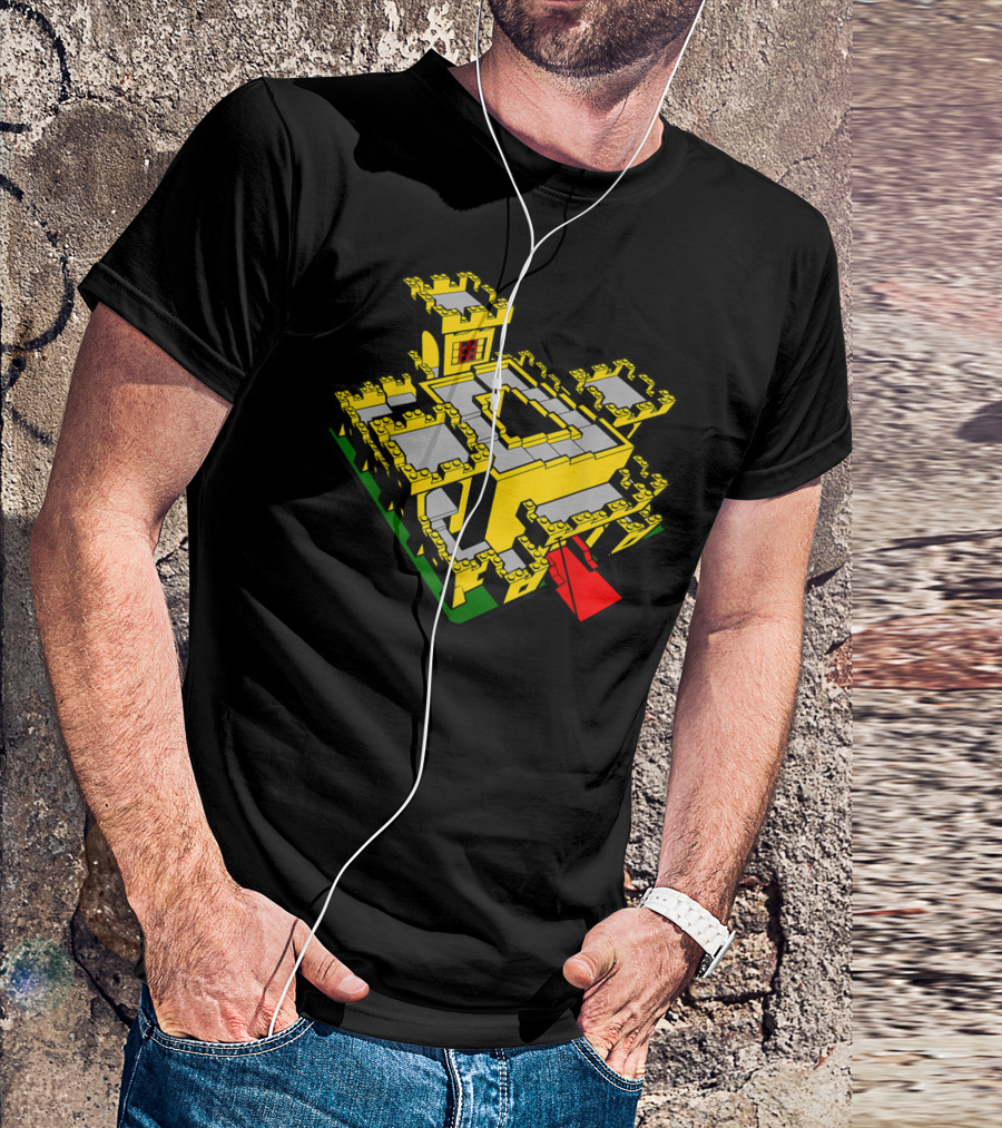 Classic Yellow Castle AFOL Toy Brick Fortress T-Shirt