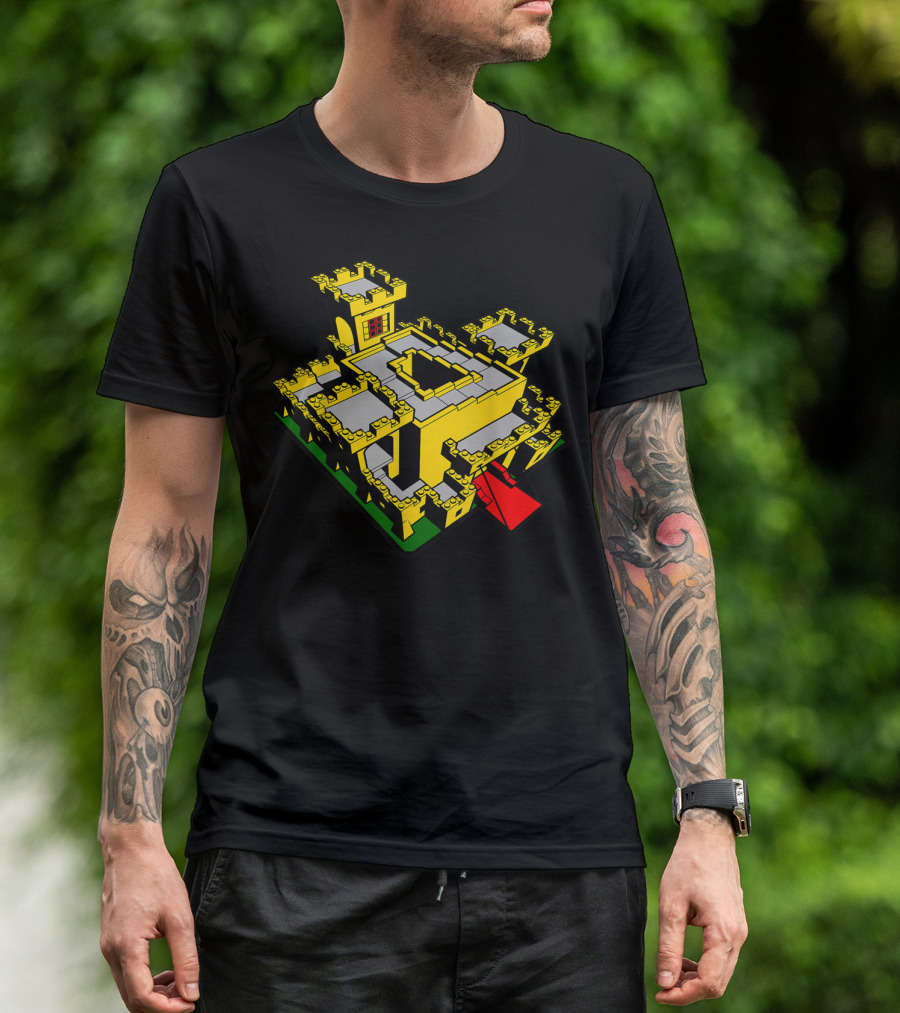 Classic Yellow Castle AFOL Toy Brick Fortress T-Shirt